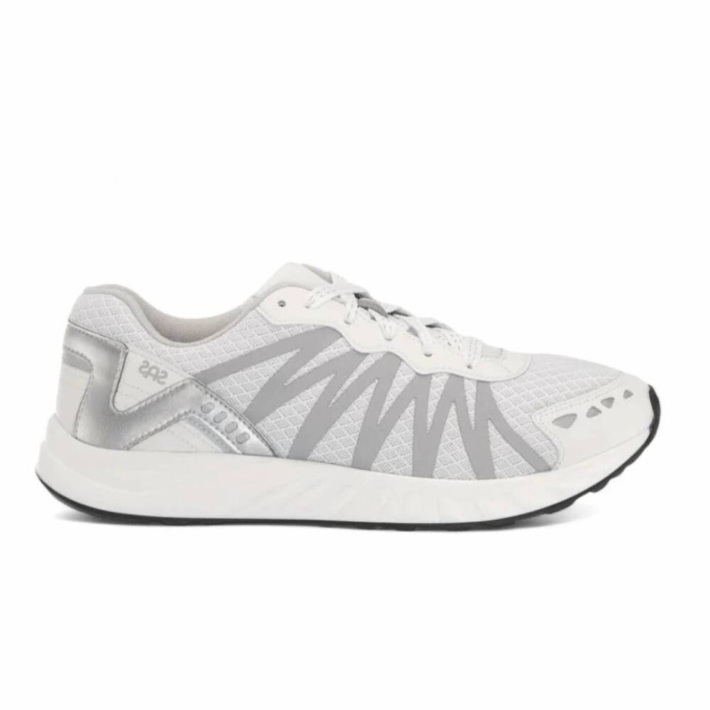 NEW SAS women's tempo sneaker in white/silver